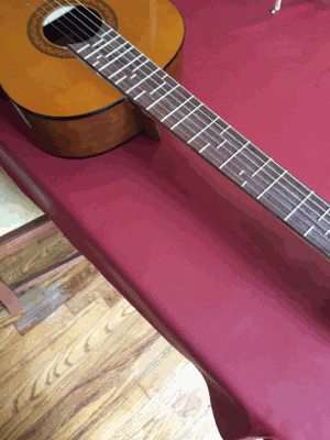 Quarter Comma Meantone Classical Guitar fretboard