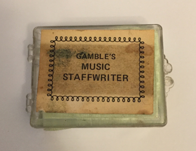 Gamble's Music Staffwriter roller rastrum