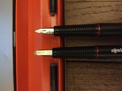 1.1 and 2.3 Rotring Art Pen nibs
