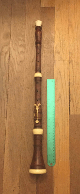 Baroque Oboe with rule for scale by Roessler