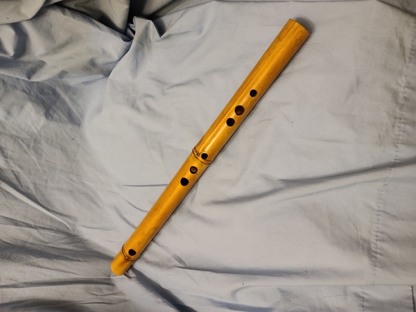 Bamboo flute with six holes